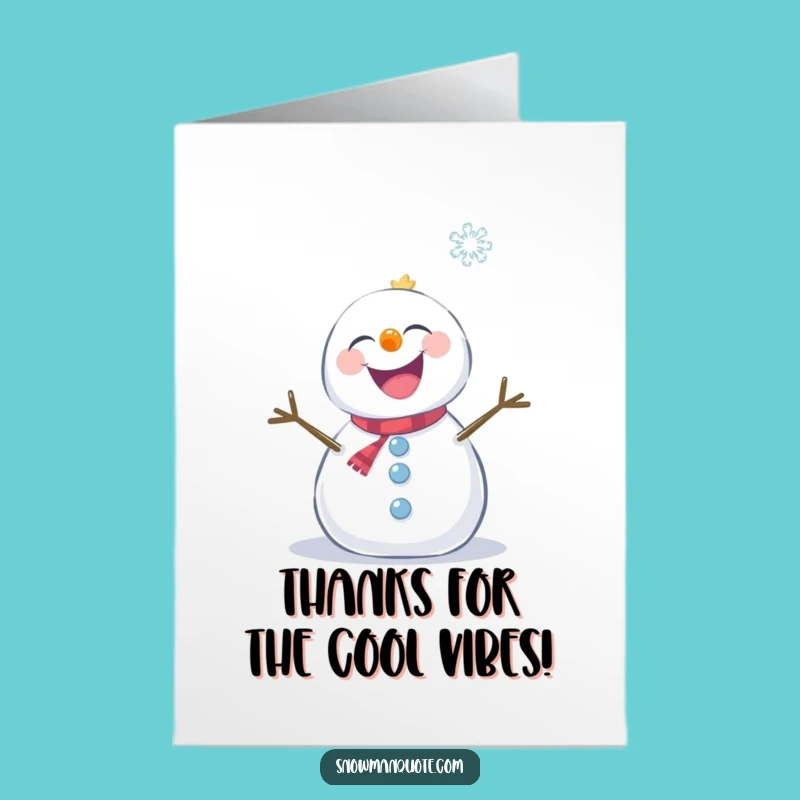 Free Printable Thank You Card: Snowman Tickle Funny Downloadable Appreciation Gift