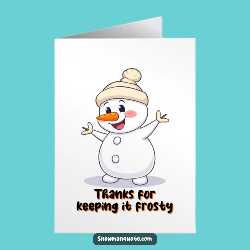 Free Printable Thank You Card: Snowman Dance for a Fun DIY Gift