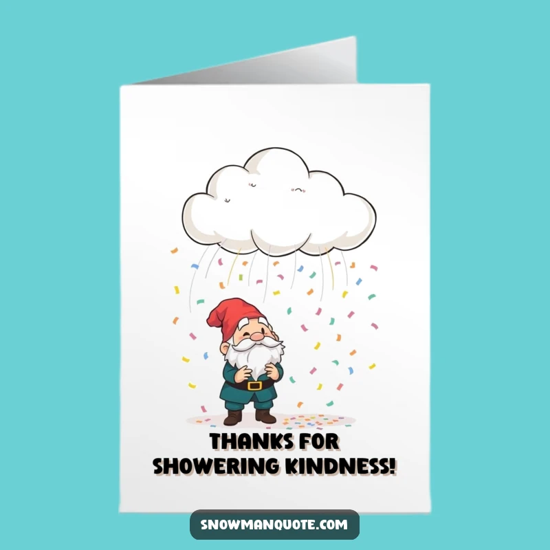 Free Printable Thank You Card: Confetti Cloud Gratitude, Humorous Downloadable Gift