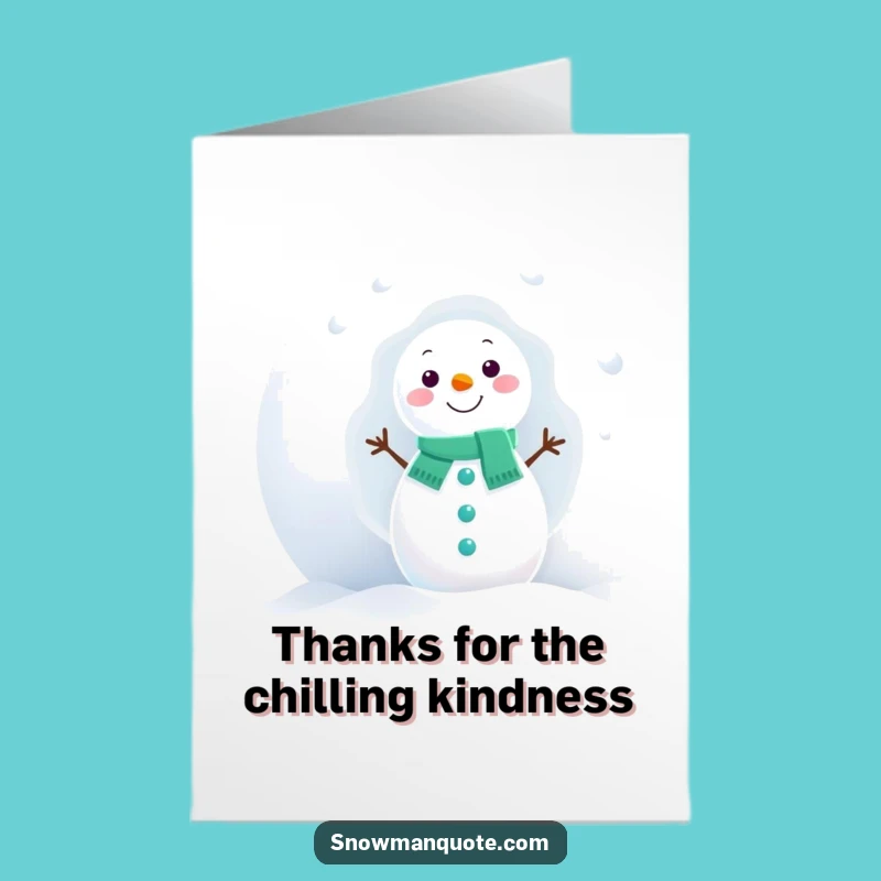 Free Printable Thank You Card: Snowman Peek for a Cozy DIY Gift