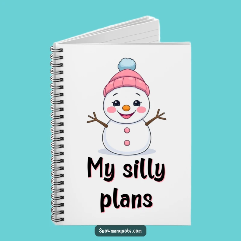 Funny Grinning Snowman Notebook - Quirky Winter Journal