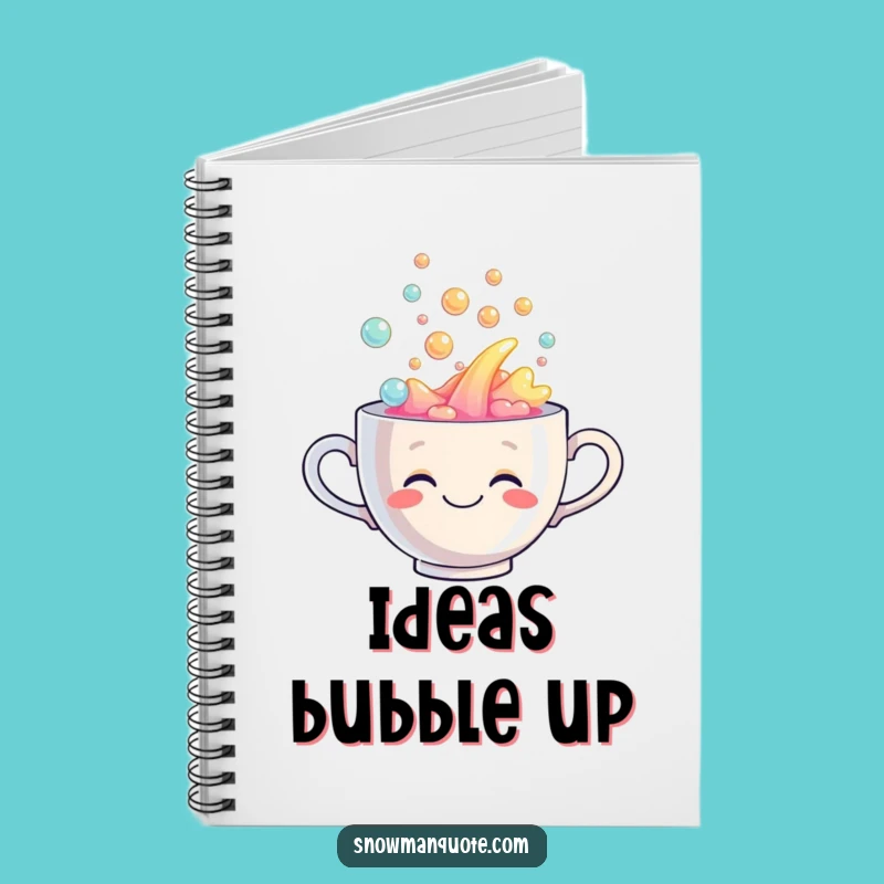 Funny Rainbow Teacup Notebook: Journal Your Joy Overflowing Design, Humorous Gift for Writers