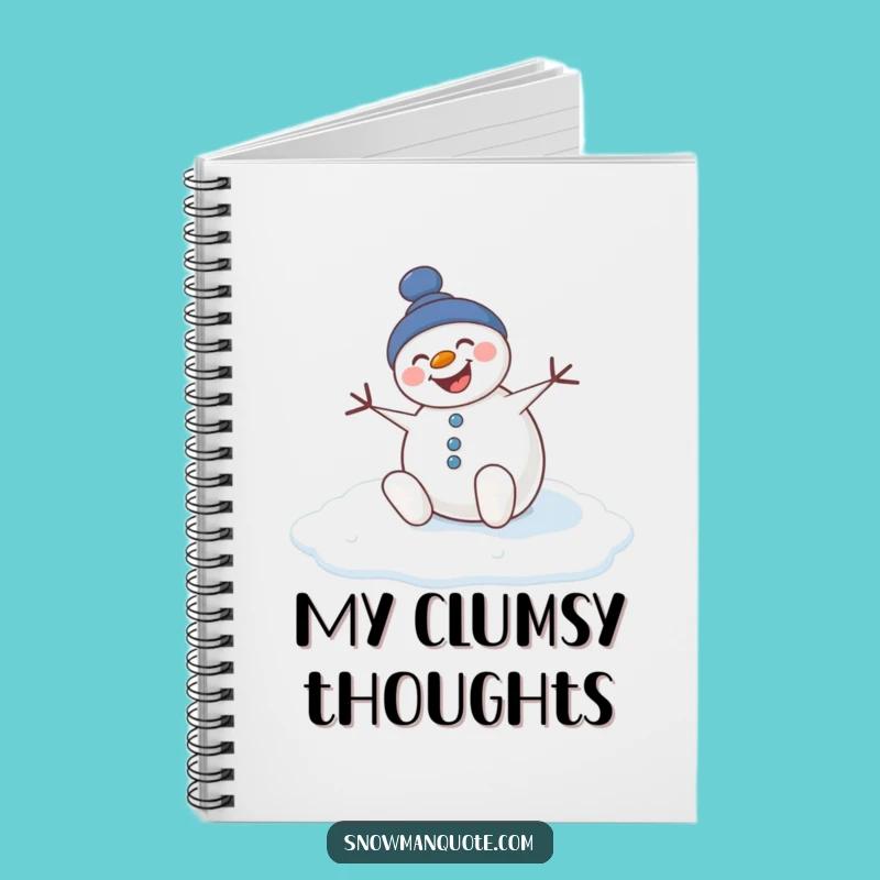 Funny Slipping Snowman Notebook - Hilarious Winter Journal