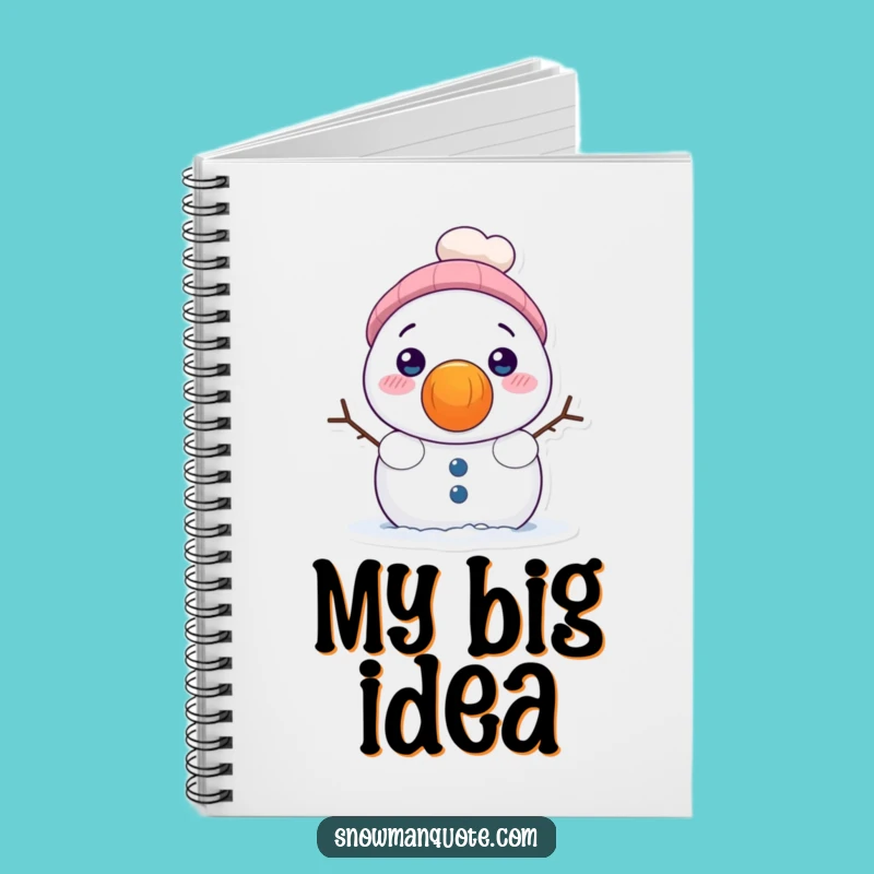 Funny Snowman Carrot Nose Journal - Shy Winter Notebook for Ideas Gift