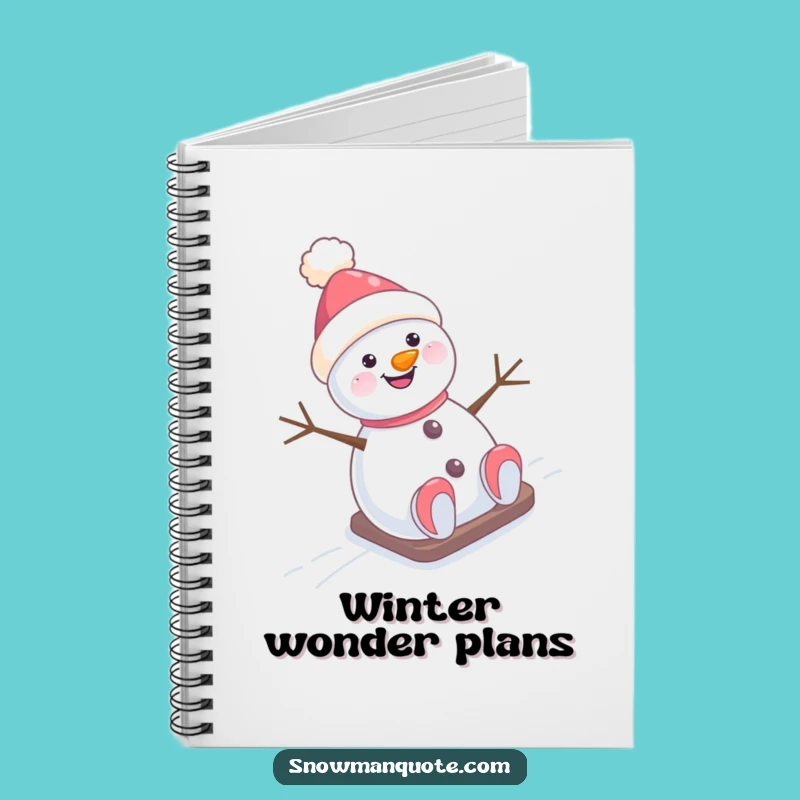 Funny Snowman Hill Slide Notebook: Jot Down Laughs with This Winter Character