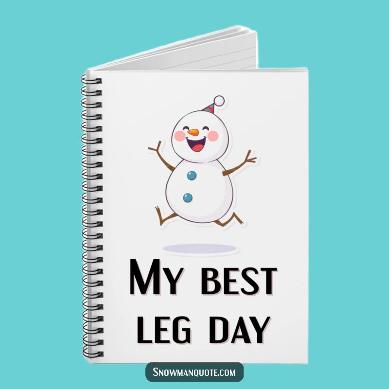 Funny Snowman Kick Notebook: Jot Down Your Ideas with Winter Cheer and Humor Funny Gift