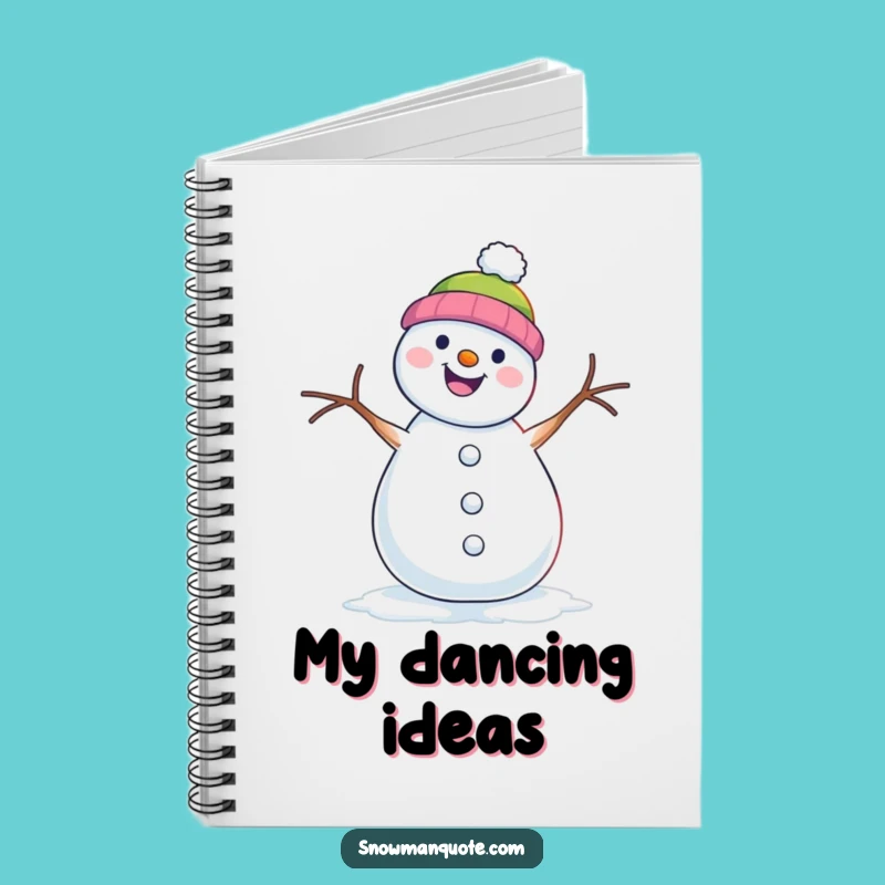 Funny Snowman Shimmy Notebook - Dance Through Your Notes with Winter Fun
