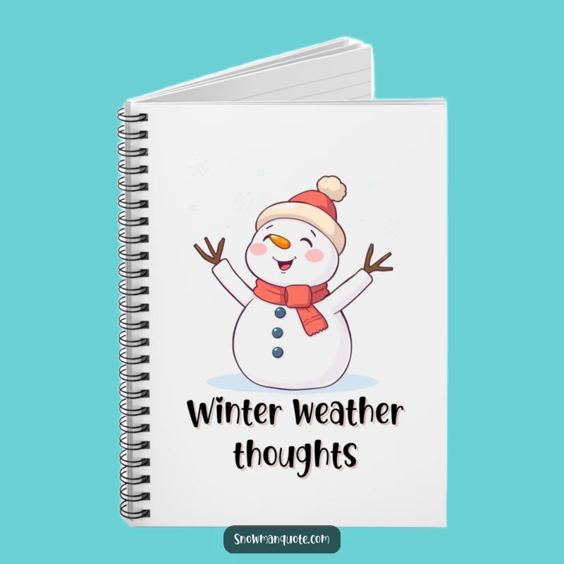 Funny Snowman Snowflake Wave Notebook: Capture Winter Thoughts with Charm