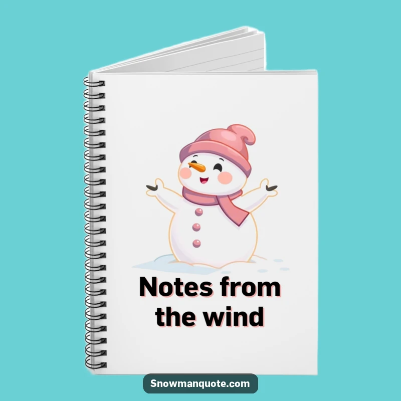 Funny Snowman Wind Notebook: Jot Down Ideas with Hilarious Winter Bluster Theme Gift