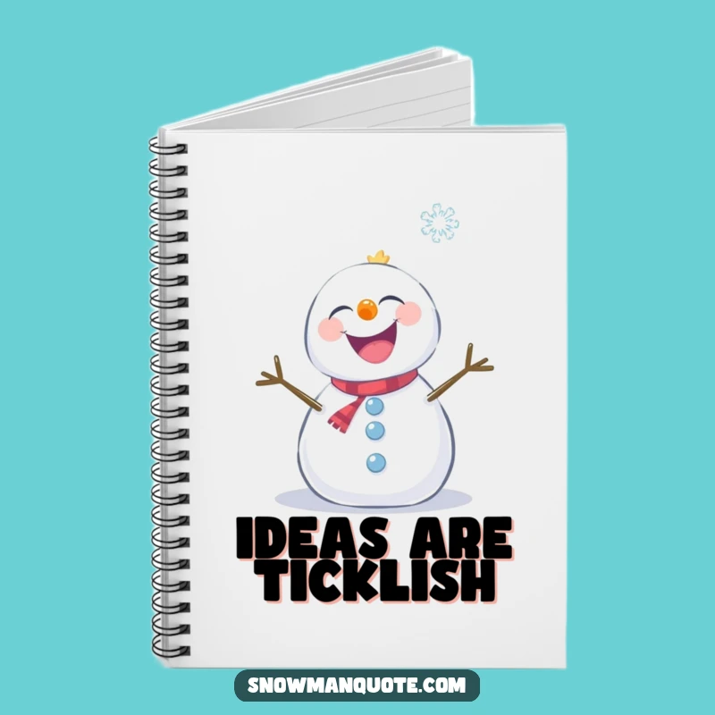 Funny Giggling Snowman Notebook - Snowflake Tickle for Joyful Notes Gift