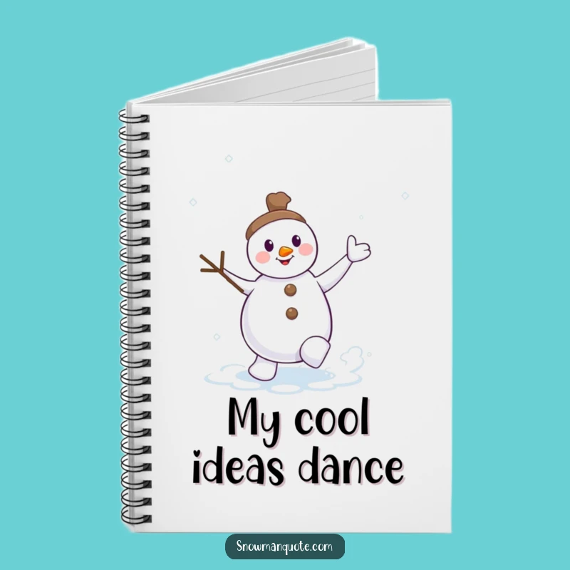 Funny Dancing Snowman Snow Swirl Notebook, Capture Your Energetic Ideas
