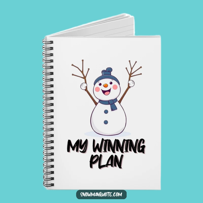 Funny Cheering Snowman Notebook: Twig Arm Journal for Ideas