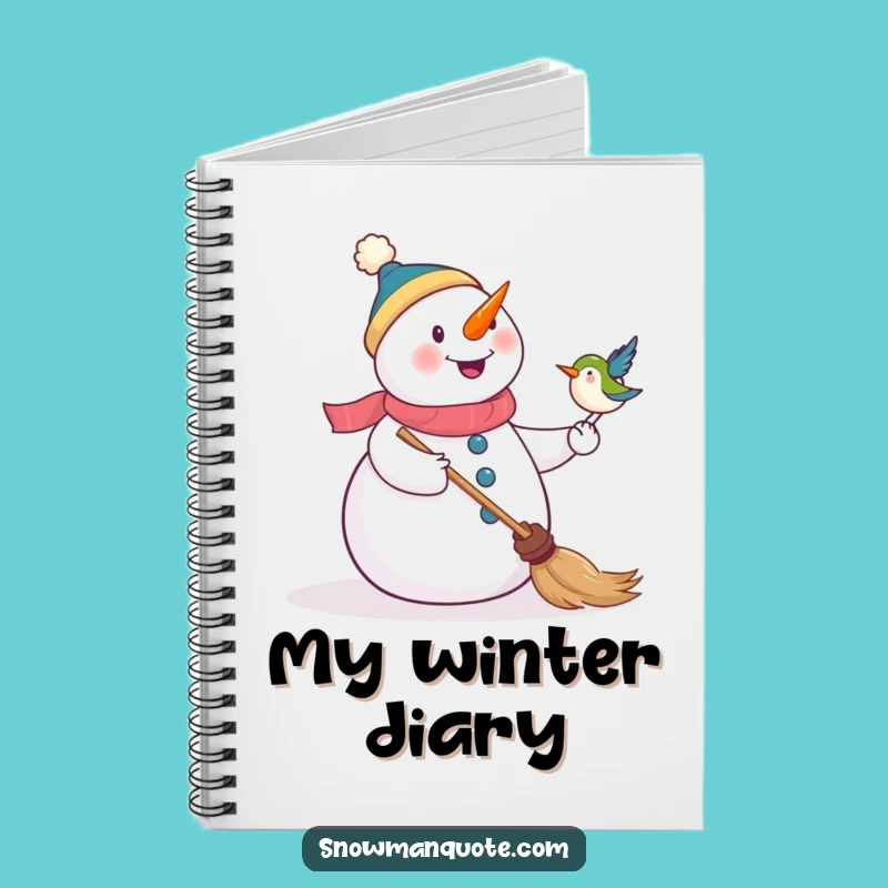 Funny Snowman & Bird Notebook - Journal & Funny Gift Idea