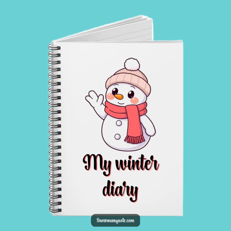 Funny Snowman Friendly Wave Notebook: Jot Down Warm Thoughts with Charm