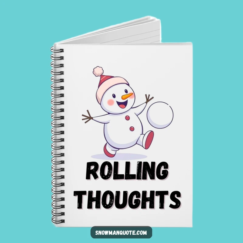 Funny Snowman Chase Notebook: Playful Winter Journal, Energetic Note-Taking Gift