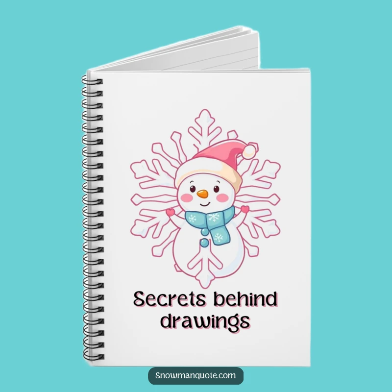Funny Snowman Peeking Notebook: Mysterious Winter Notes and Gift