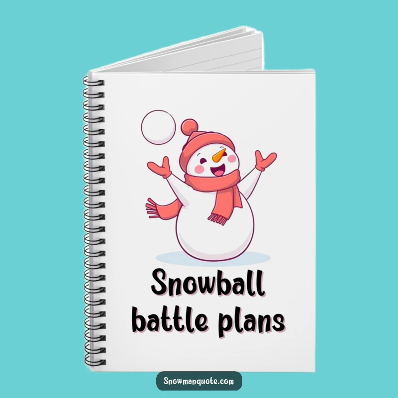 Funny Snowman Snowball Notebook: Jot Down Ideas with Winter Action, Great Funny Gift
