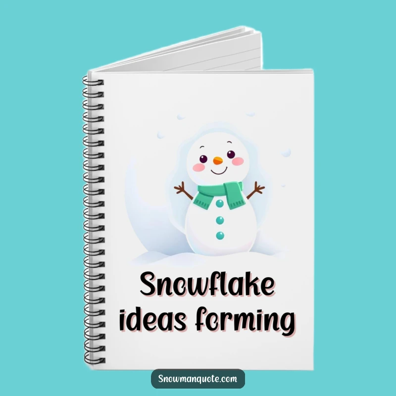 Funny Snowman Peek Notebook: Winter Journal, Giant Snowball, Perfect Gift