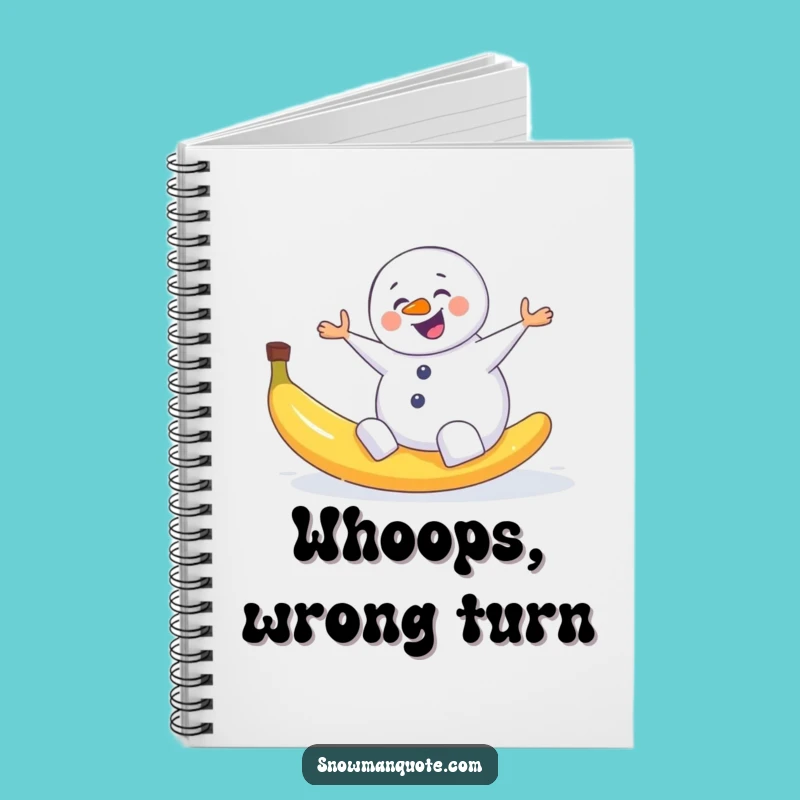 Funny Snowman Slip Journal - Comedic Winter Notebook for Ideas Gift