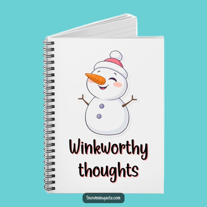 Funny Winking Snowman Notebook: Playful Carrot Nose Journal for Ideas