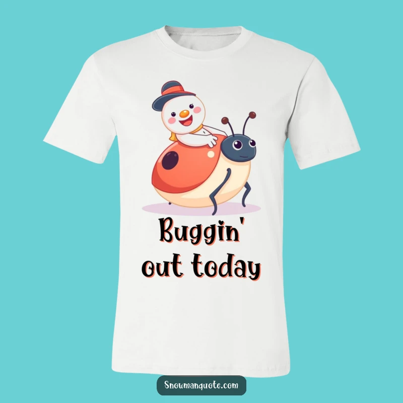 Funny Snowman Ladybug T-Shirt: Jolly Character Tee for Happy Vibes