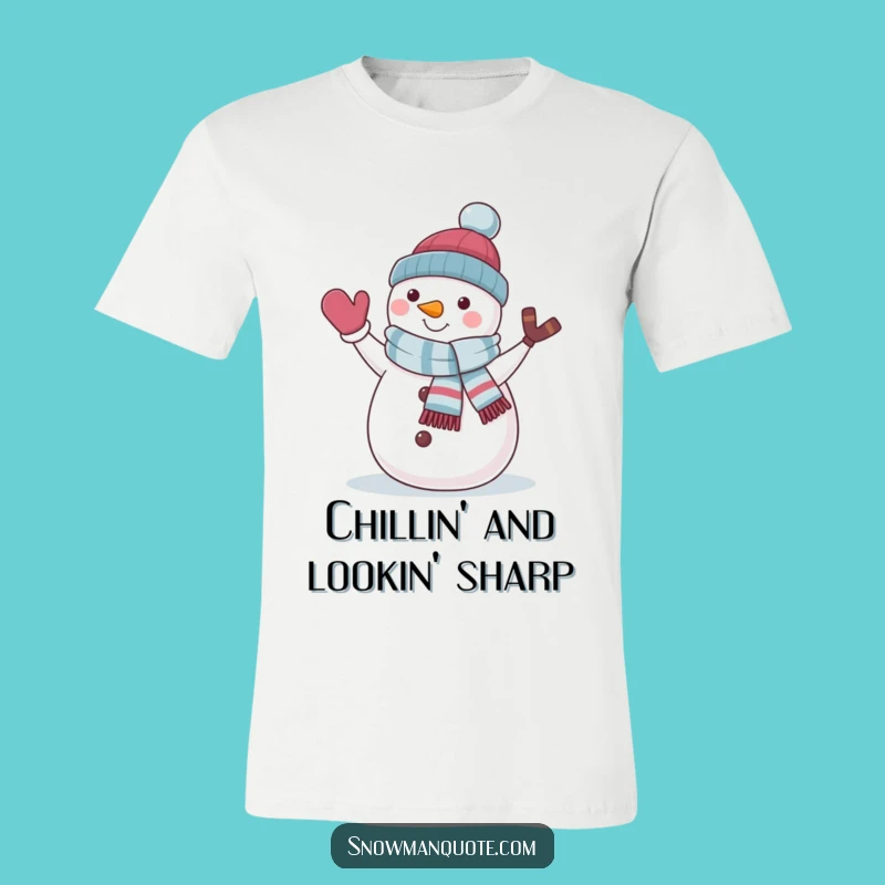 Funny Snowman Scarf T-Shirt - A Hilarious Winter Fashion Statement Gift