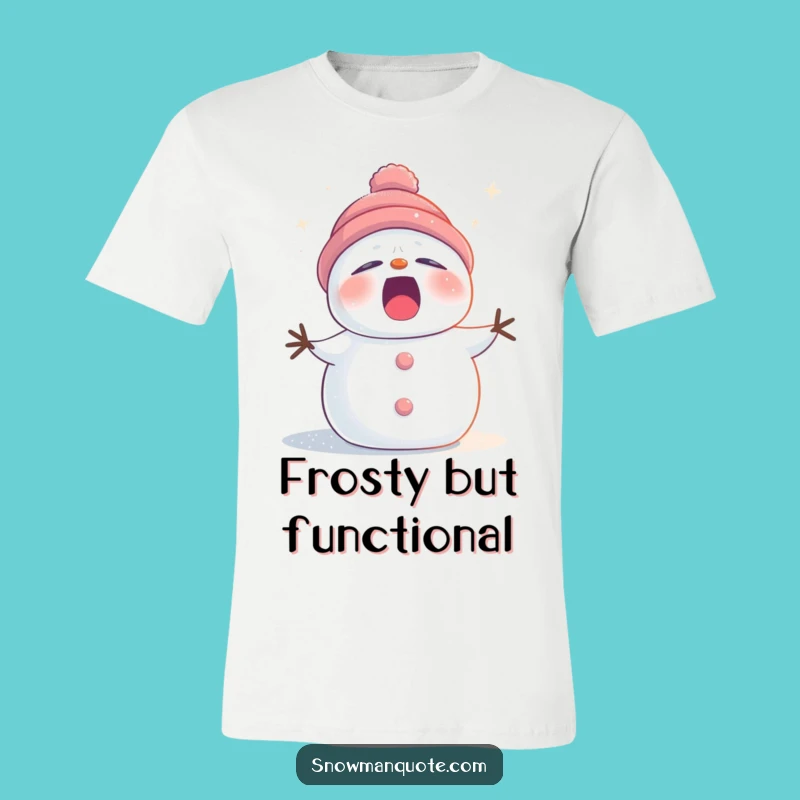 Funny Sleepy Snowman Stardust T-Shirt, Your Comfy and Hilarious Winter Wardrobe Essential