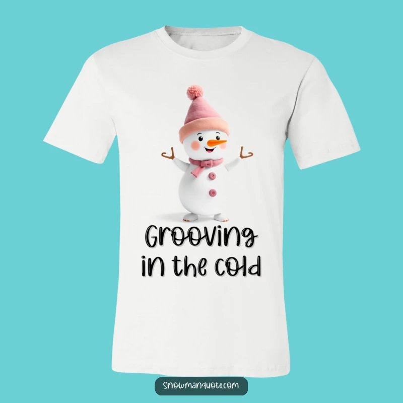 Funny Dancing Snowman Hat T-Shirt: Festive Winter Style, Hilarious Gift for Dancers