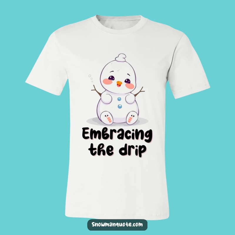 Funny Melting Snowman T-Shirt - Happy Winter Sigh Tee, Great Cozy Gift!