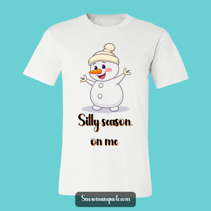 Funny Snowman Dance T-Shirt: Silly Moves, Crooked Nose, Winter Gift Tee