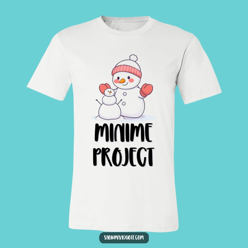 Funny Snowman Mittens T-Shirt: Hilarious Winter Building Tee for Laughs Gift
