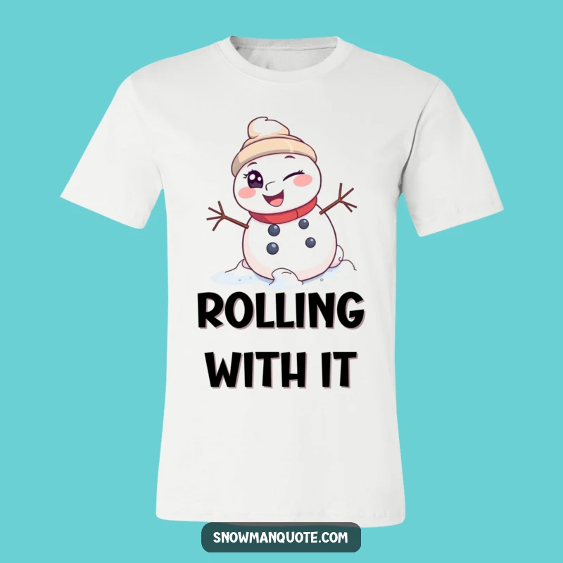 Funny Snowman Rolling T-Shirt: Wear Your Mischief with This Adventurous Buddy Funny Gift