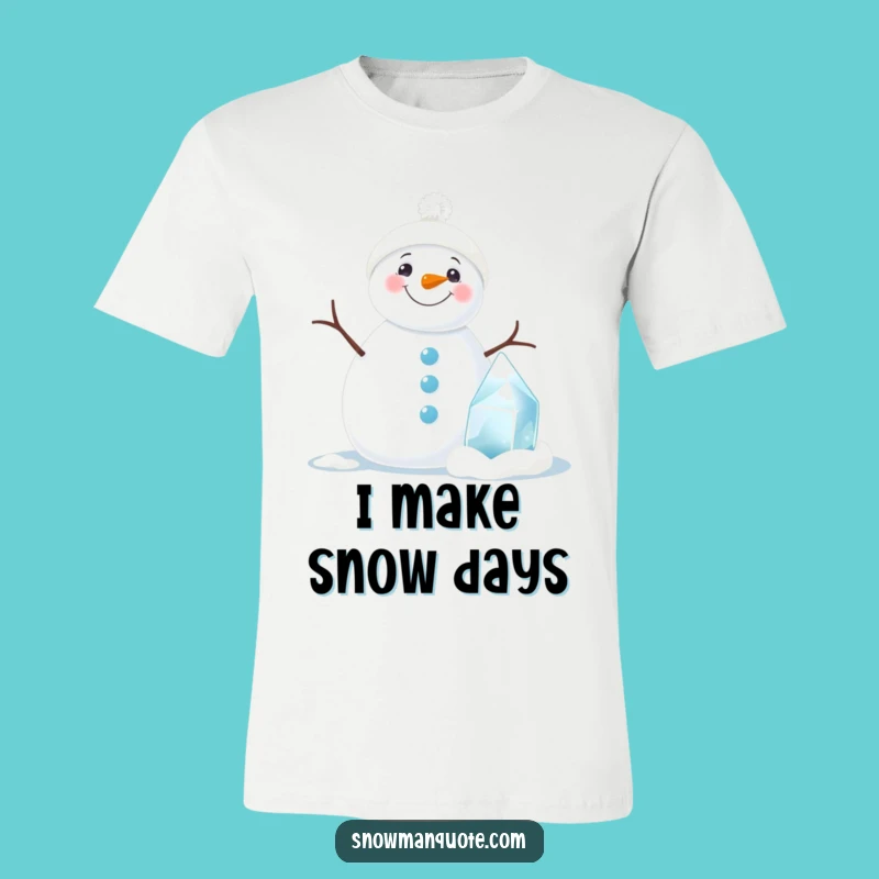 Funny Snowman Smile T-Shirt: Wearable Winter Humor and Ice Sculpture Joy