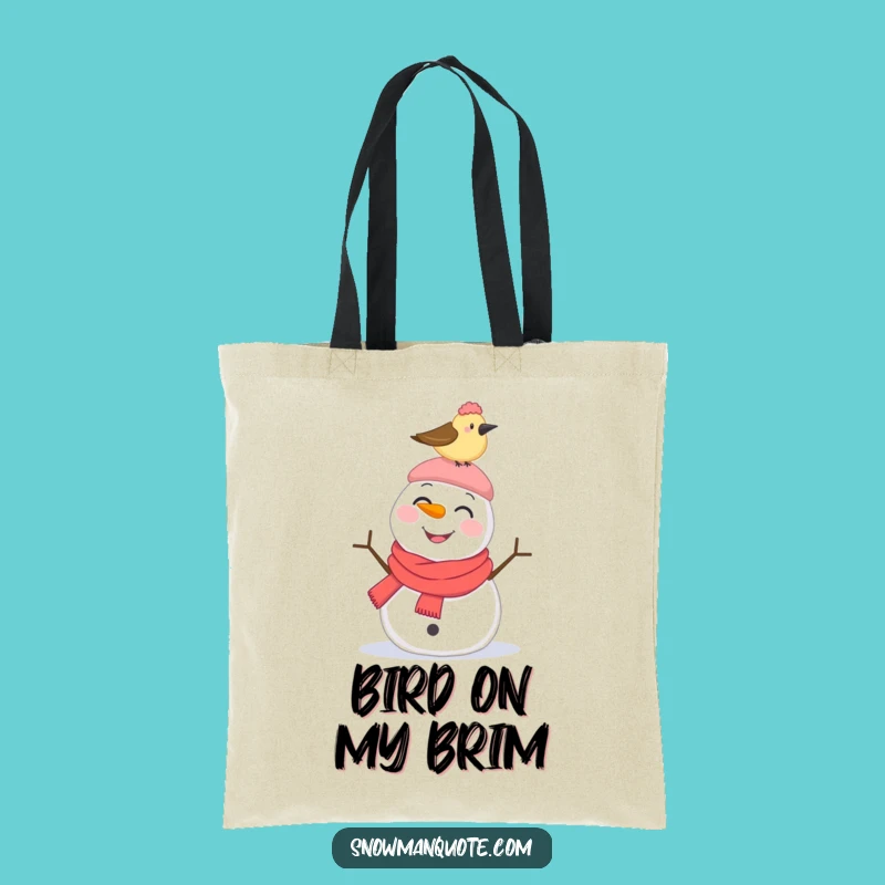 Funny Snowman Pecked Hat Tote Bag: Carry Your Smiles and Surprises