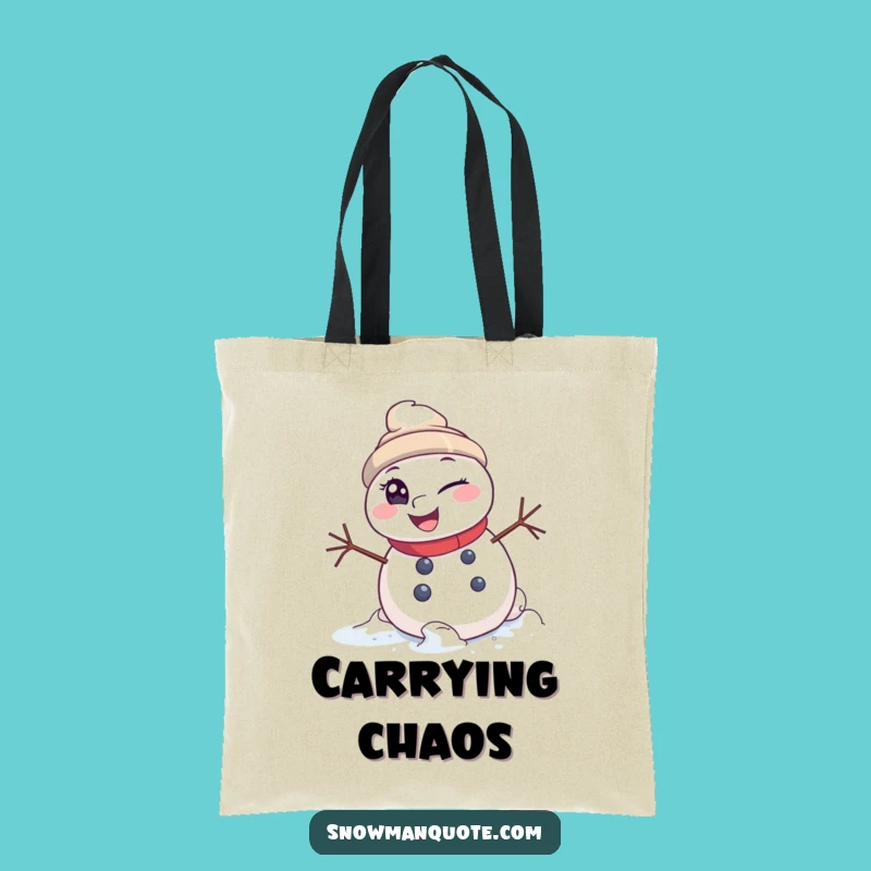 Funny Snowman Rolling Tote Bag: Carry Your Adventures with Mischief Funny Gift