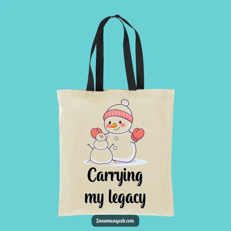 Funny Snowman Mittens Tote Bag: Carry Your Projects with Hilarious Winter Style Gift