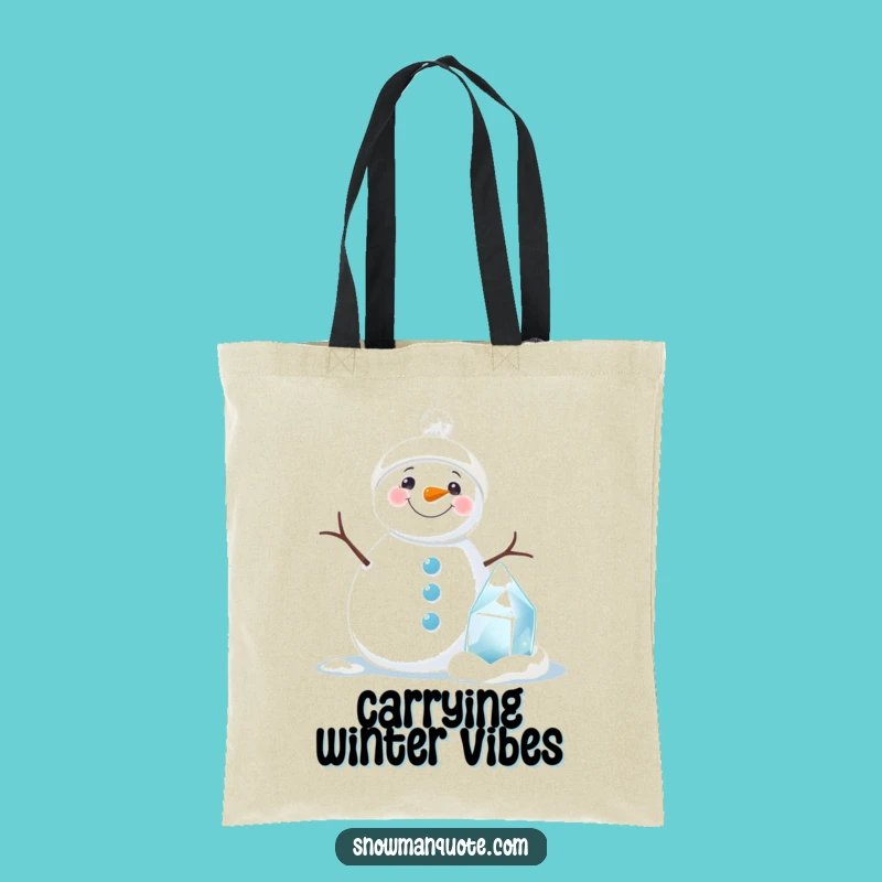Funny Snowman Tote Bag: Hilarious Winter Companion and Ice Sculpture Pal