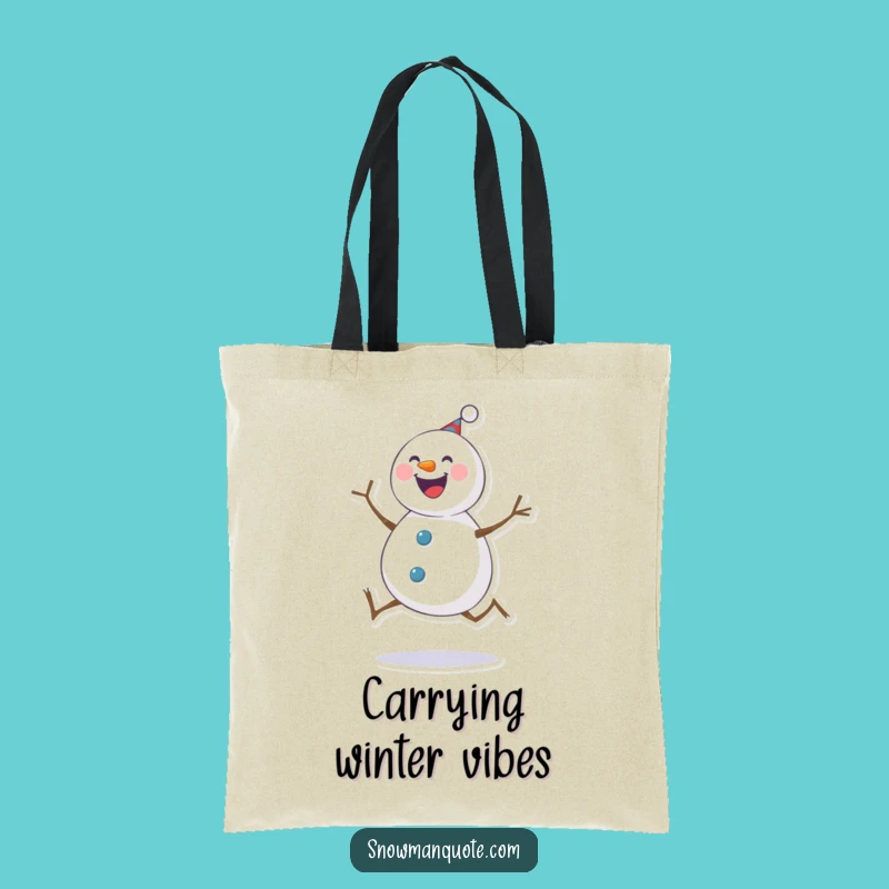 Funny Snowman Kick Tote Bag: Carry Your Essentials with Winter Merriment and Humor Funny Gift