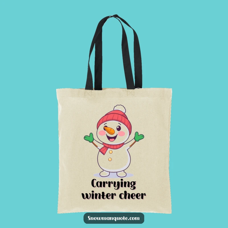 Funny Snowman Dancing Tote Bag: Holiday Essential - Practical Funny Gift!