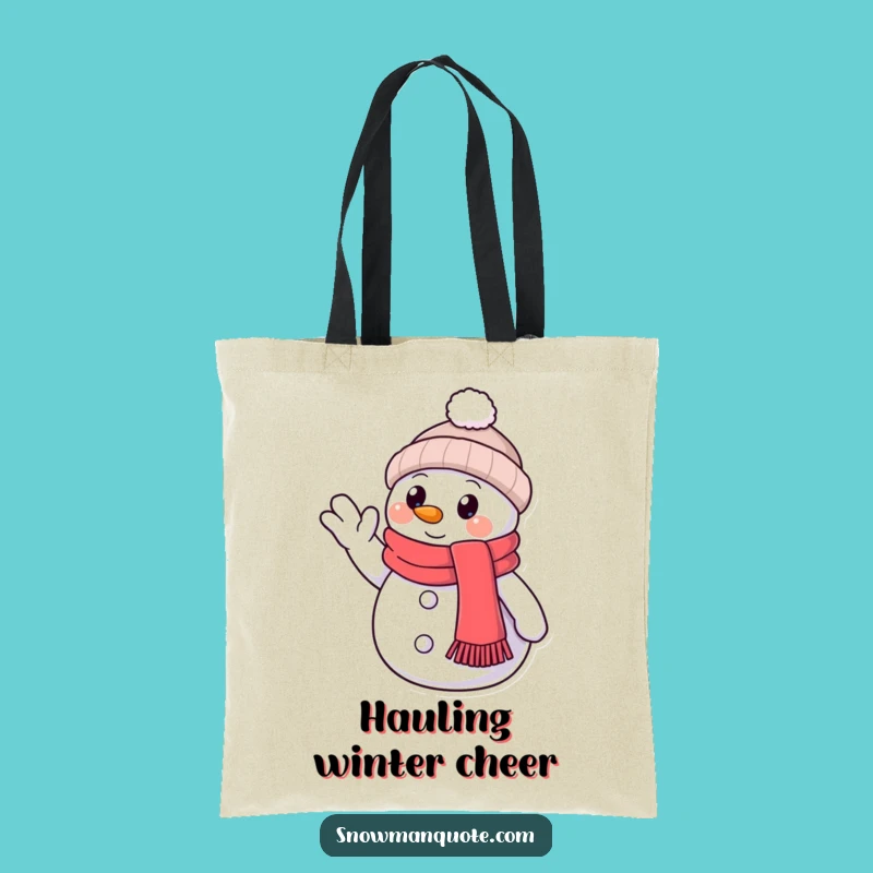 Funny Snowman Friendly Wave Tote Bag: Carry Your Cheer Everywhere