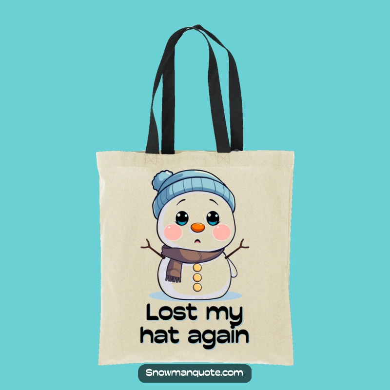 Funny Snowman Hat Tote Bag: Carry Your Day with a Smile and This Surprised Pal Funny Gift
