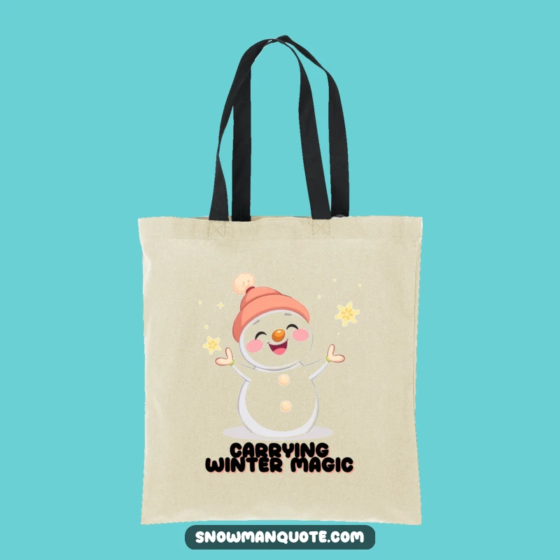 Funny Snowman Juggling Tote Bag - Whimsical and Hilarious Gift