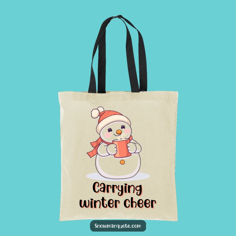 Funny Snowman Market Tote Bag, Charming & Humorous Shopping Companion Gift