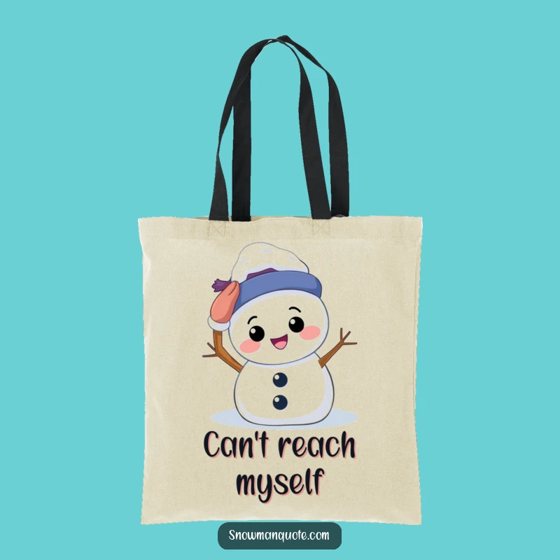 Funny Snowman Patting Tote Bag: Carry Your Positivity with This Sweet Buddy Funny Gift