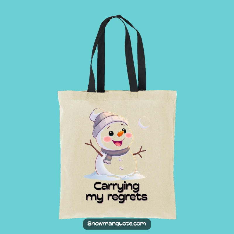 Funny Snowman Rolling Tote Bag: Carry Your Laughs with Cheerful Winter Style Gift