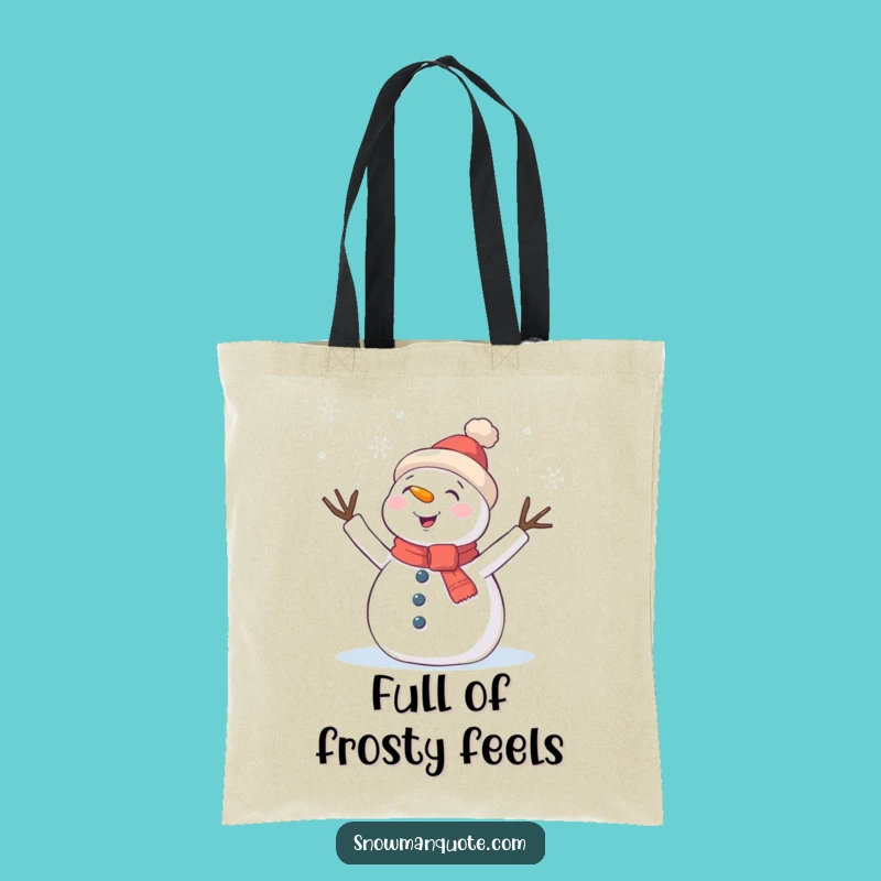 Funny Snowman Snowflake Wave Tote Bag: Carry Your Winter Joy Effortlessly