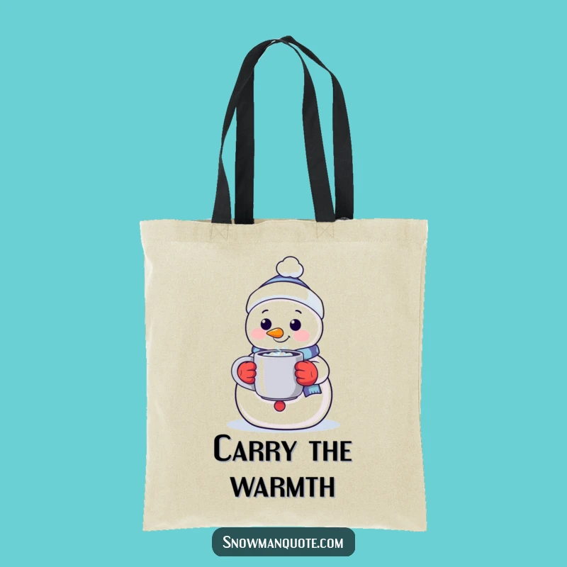 Funny Warm Snowman Tote Bag: Carry Comfort and Cheer