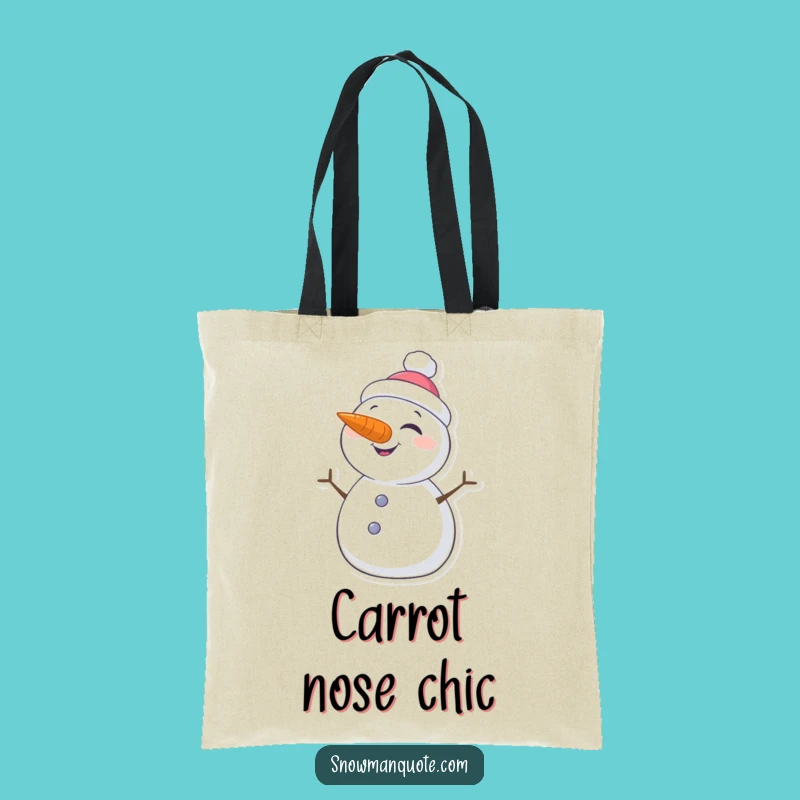 Funny Winking Snowman Tote Bag: Carry Your Essentials with Playful Charm