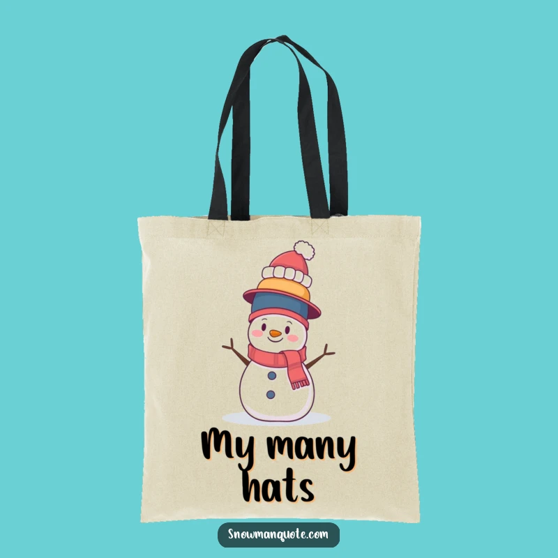 Funny Wobbly Hat Snowman Tote Bag - Carry Your Life's Juggling Act
