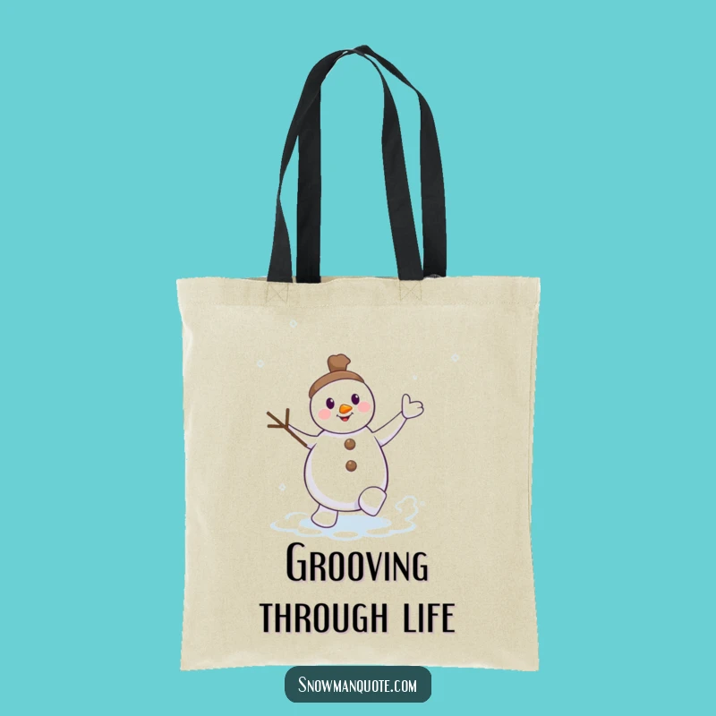 Funny Dancing Snowman Snow Swirl Tote Bag, Carry Your Winter Vibes Everywhere